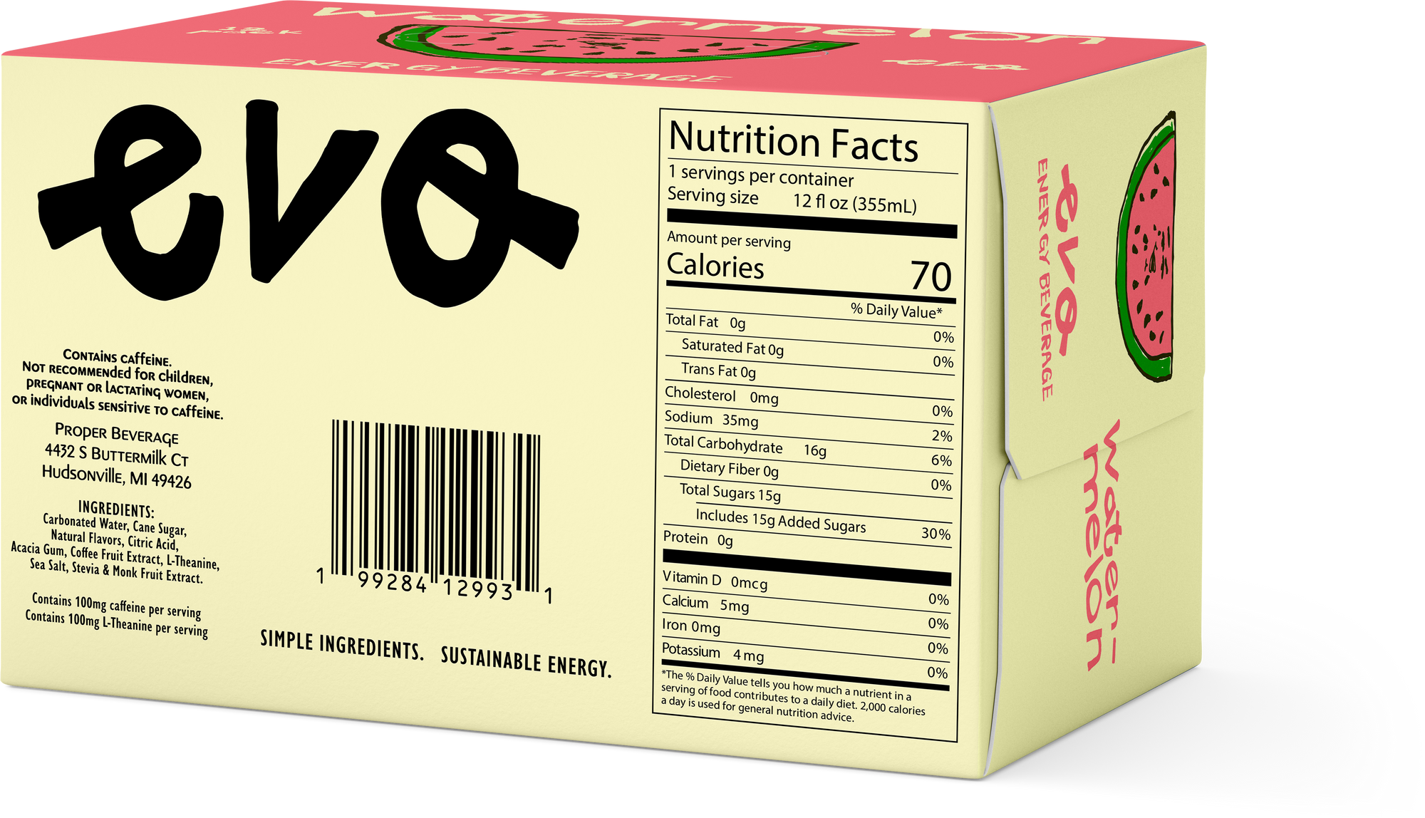 Evo Energy Beverage - Watermelon